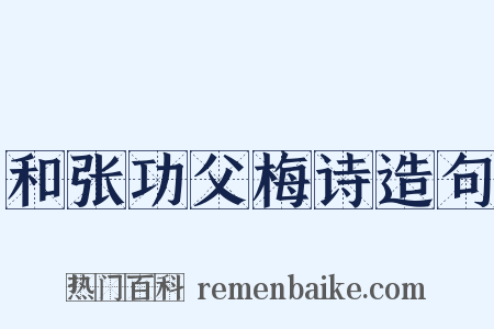 和张功父梅诗造句是什么意思的图片